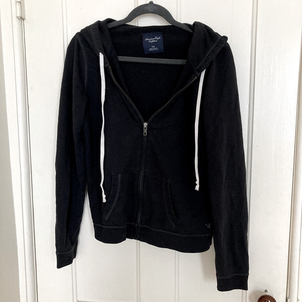 Black Zip Up Hoodie